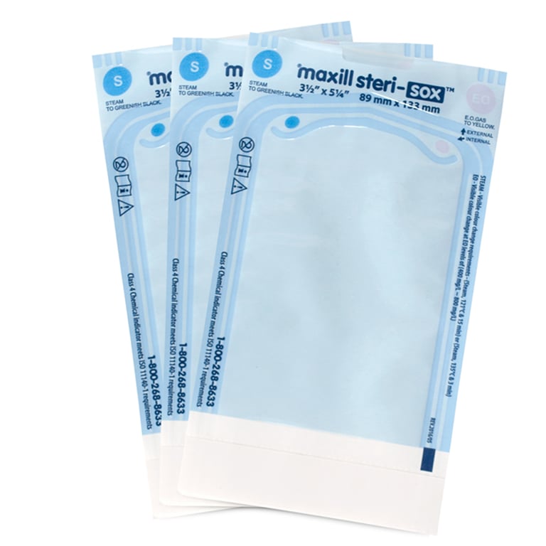 Maxill 60042 Steri-Sox Self-Sealing Sterilization Pouches 3.5 Maxill 60042 Steri-Sox Self-Sealing Sterilization Pouches 3.5